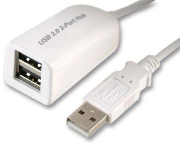 Pro Signal Mini 2 Port USB 2.0 Hub, White - Bus Powered