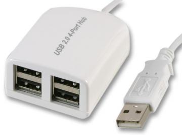 Pro Signal Mini 4 Port USB 2.0 Hub, White - Bus Powered