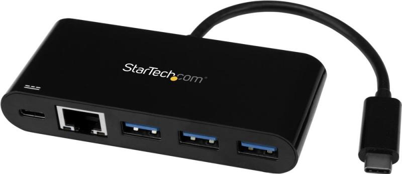 StarTech USB-C to 3 Port USB 3.0 Hub with Gigabit Ethernet & Power Delivery