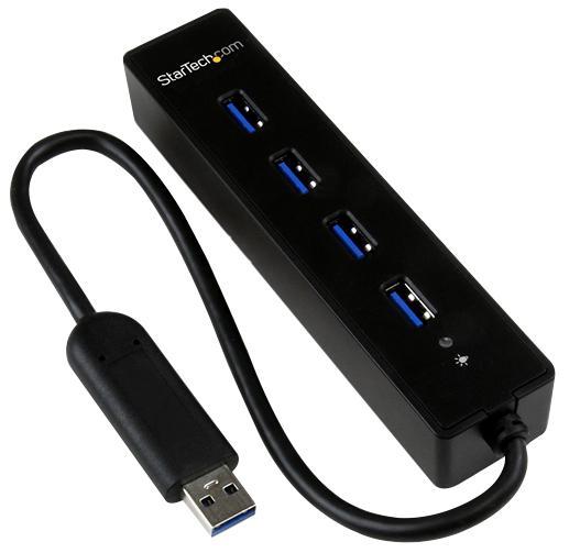 StarTech 4 Port Portable USB 3.0 Hub - Bus Powered