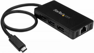 StarTech USB-C to 3 Port USB 3.0 Hub with Gigabit Ethernet