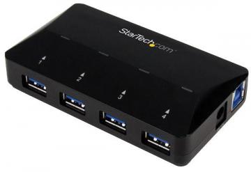 StarTech 4 Port USB 3.0 Hub with 2.4A Fast Charging Port - Bus Powered