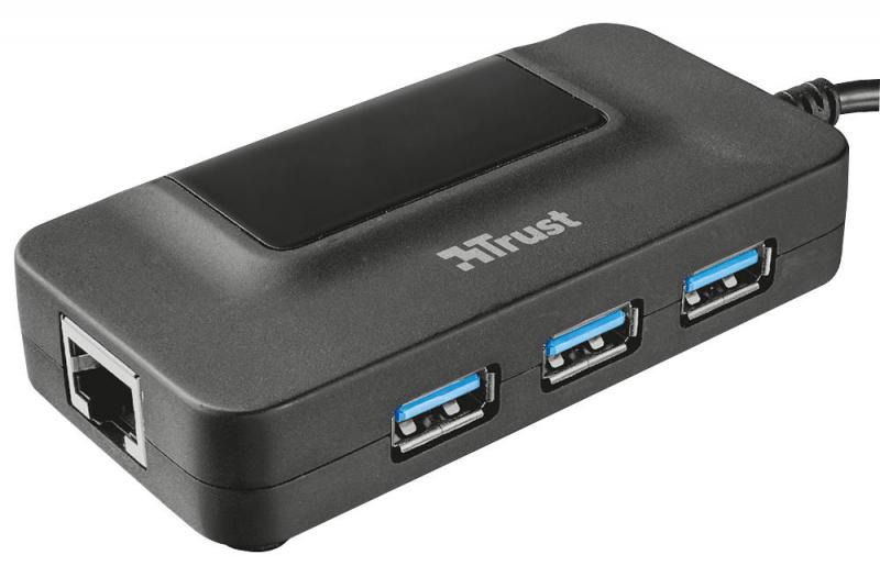 Trust Oila 3-Port USB 3.0 Hub with Network Port