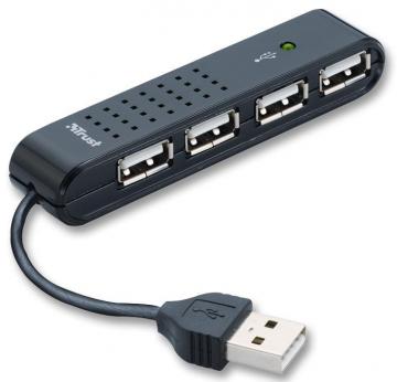 Trust Vecco 4 Port USB 2.0 Mini Hub - Bus Powered