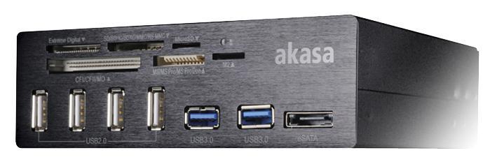 Akasa USB 3.0 Internal Hub & Memory Card Reader with eSATA / USB 2.0 Ports