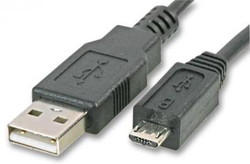 Akasa USB 2.0 A Male to Micro B Male Lead, 1m Black