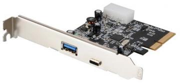 Akasa 2 Port USB 3.1 Type-A & Type-C PCI-Ex Controller Card