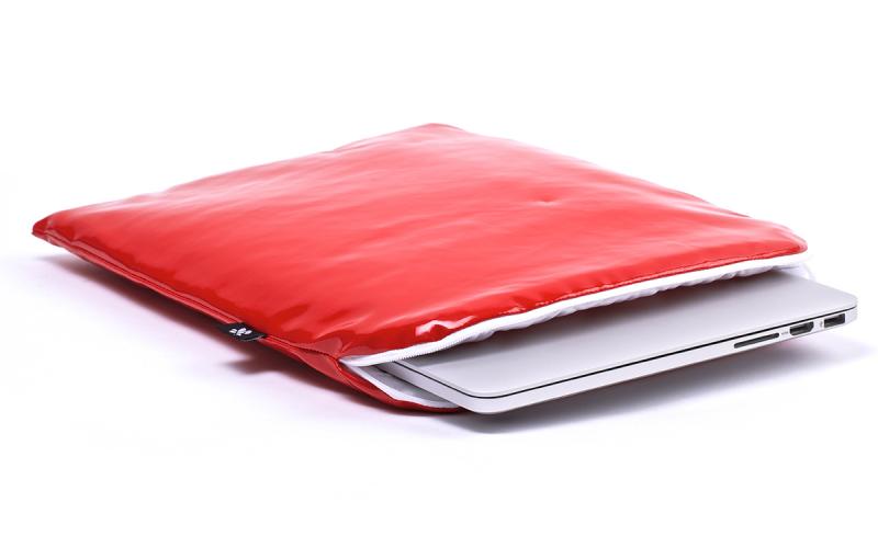 CoverBee Laptop Sleeve Red Leather – Crystal Creation