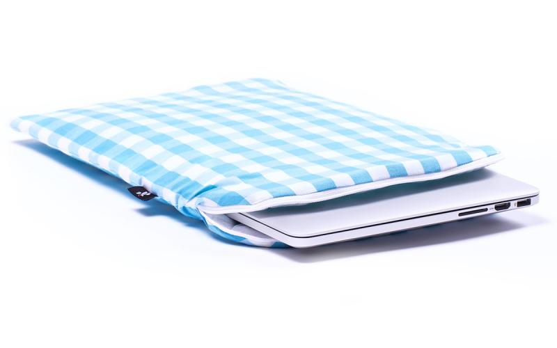 CoverBee Blue checkered Laptop Sleeve - Heavenly Delight