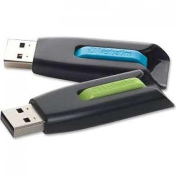 Verbatim 32GB Store 'n' Go V3 USB 3.0 Flash Drive - 2-pack- Blue, Green