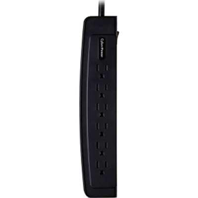 Cyberpower CSP604T Pro Surge Protector 6OUT Right Angle NEMA $75K 4FT Cord