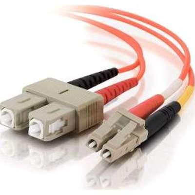 C2G 1m LC-SC 62.5/125 OM1 Duplex Multimode Fiber Optic Cable-Plenum