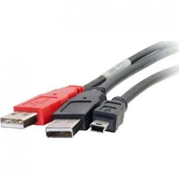 C2G 6ft USB 2.0 One Mini-b Male to Two A Male Y-Cable