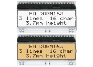 Electronic LCD text module EA DOGM163W-A, 3 x 16, 3.65 mm