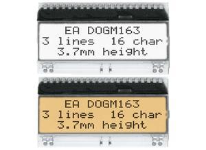Electronic LCD text module EA DOGM163W-A, 3 x 16, 3.65 mm
