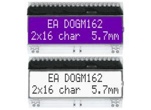Electronic LCD text module EA DOGM162E-A, 2 x 16, 5.57 mm