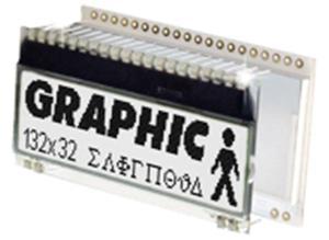 Electronic Graphic display EA DOGM132W-5, 132 x 32 pixels, 51 x 15 mm