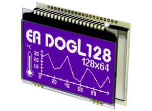 Electronic Graphic display EA DOGL128W-6, 128 x 64 pixels, 64 x 36 mm