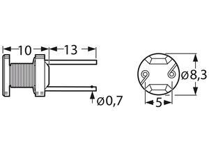 Fastron Suppressor choke, 47 µH, 1.3 A, 0.1 Ω (R10)