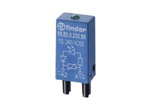 Finder 9.220.99, LED plus free-wheeling diode, 110 to 220 VDC