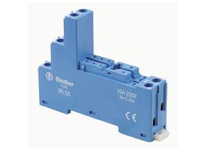Finder Relay socket, blue, DIN rail 95.05
