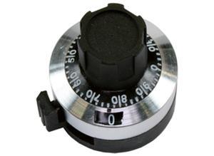 Bourns Analogue adjustment knob, 6.35 mm, 15, silver/black