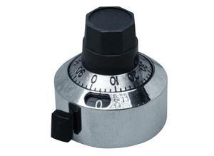 Bourns Analogue adjustment knob, 6 mm, 15, chrome/black