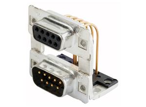 Conec D-Sub dual port, Pin strip / socket strip, 25-/25-pole, Solder pin