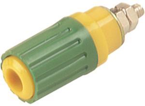 Hirschmann Binding post, 4.0 mm, PKI 100, yellow/green