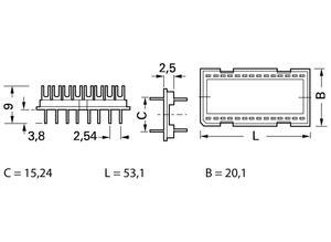 Fischer Plugs, 40-pole, 1 A, 15.24 mm