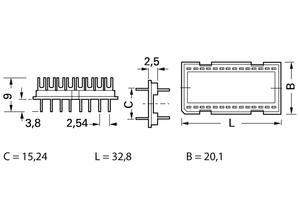 Fischer Plugs, 24-pole, 1 A, 15.24 mm