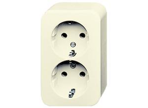 Busch-Jaeger Surface-mount Schuko- two-way socket outlet