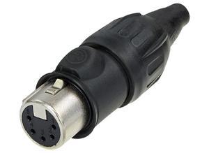 Neutrik XLR female cable connector, 5 pole, max. 1.5 mm², solder connection