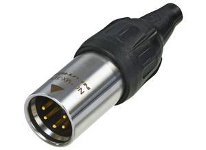 Neutrik XLR male cable connector, 5 pole, max. 1.5 mm², solder connection