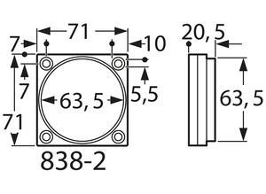 EffEff 838-2, panel for solenoid types 838A and 838BC