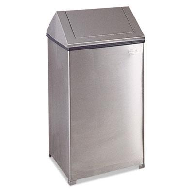 Rubbermaid T1940SSRB Commercial Fire-Safe Steel Swing Top Receptacle