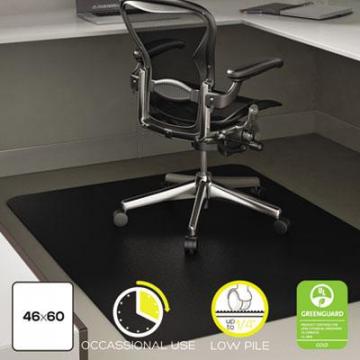 deflecto CM11442FBLK EconoMat Occasional Use Chair Mat for Commercial Flat Pile Carpeting