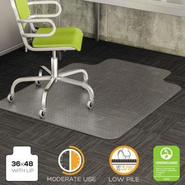 deflecto CM13113 DuraMat Moderate Use Chair Mat for Low Pile Carpeting