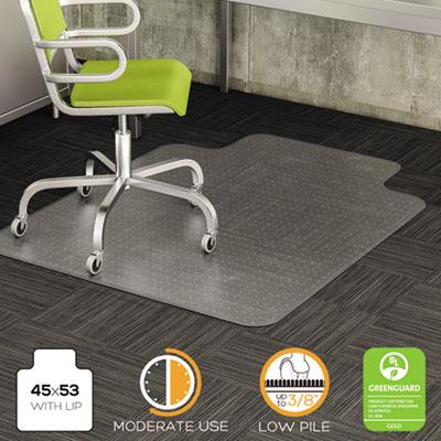 deflecto CM13233 DuraMat Moderate Use Chair Mat for Low Pile Carpeting