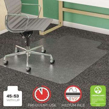 deflecto CM14233 SuperMat Frequent Use Chair Mat for Medium Pile Carpeting
