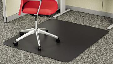 deflecto CM14242BLK SuperMat Frequent Use Chair Mat for Medium Pile Carpeting