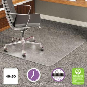 deflecto CM17443F ExecuMat Intensive All Day Use Chair Mat for Plush High Pile Carpeting