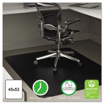 deflecto CM21242BLK EconoMat Non-Studded All Day Use Chairmat for Hard Floors