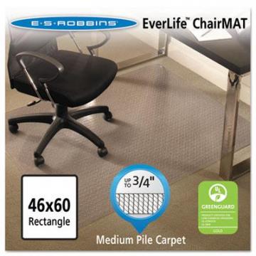ES Robbins 122371 EverLife All Day Support Chair Mat For Medium Pile Carpet