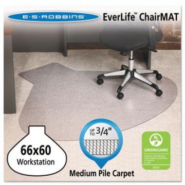 ES Robbins 122775 EverLife All Day Support Chair Mat For Medium Pile Carpet