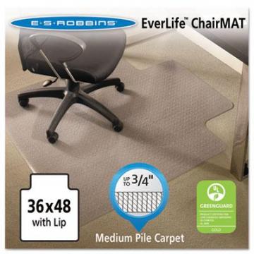 ES Robbins 122073 EverLife All Day Support Chair Mat For Medium Pile Carpet