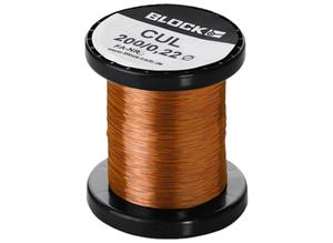 BLOCK Enamel insulated copper wire, Enamel insulated copper, 0.5 kg, CUL 500/0,40