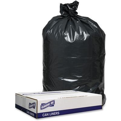 Genuine Joe 98207 1.2mil Black Trash Can Liners