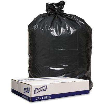 Genuine Joe 98210 1.2mil Black Trash Can Liners