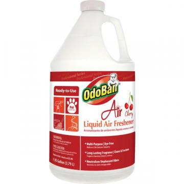 OdoBan Air Freshener And Deodorizing Liquid, Cherry Scent, 1 Gallon
